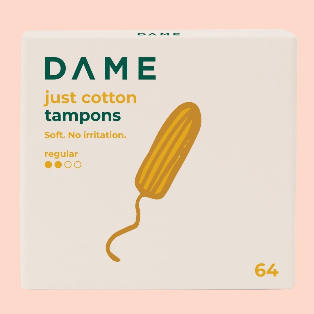DAME | Organic Non Applicator Cotton Regular Tampons Value Pack