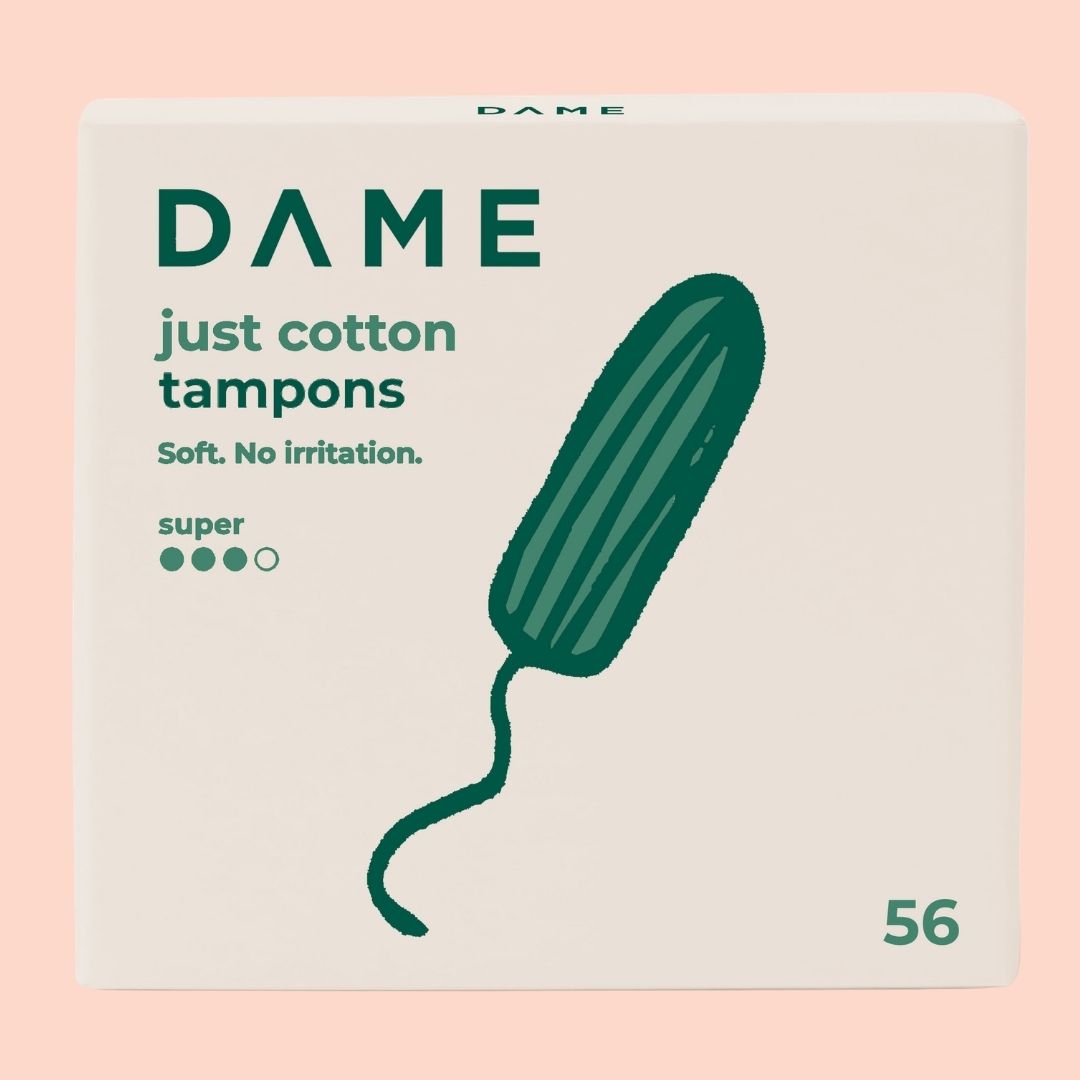 DAME | Organic Non Applicator Cotton Super Tampons Value Pack