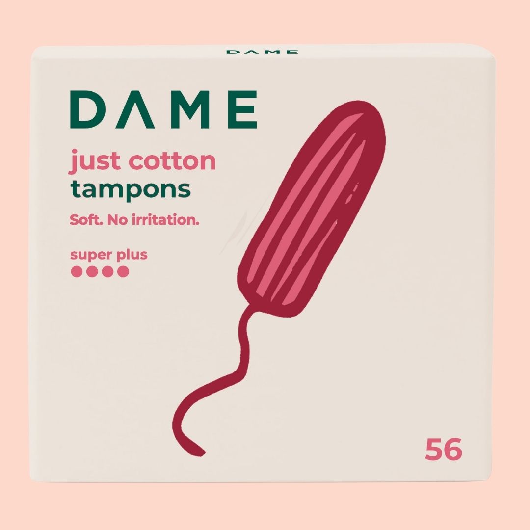 DAME | Organic Non Applicator Cotton Super Plus Tampons Value Pack