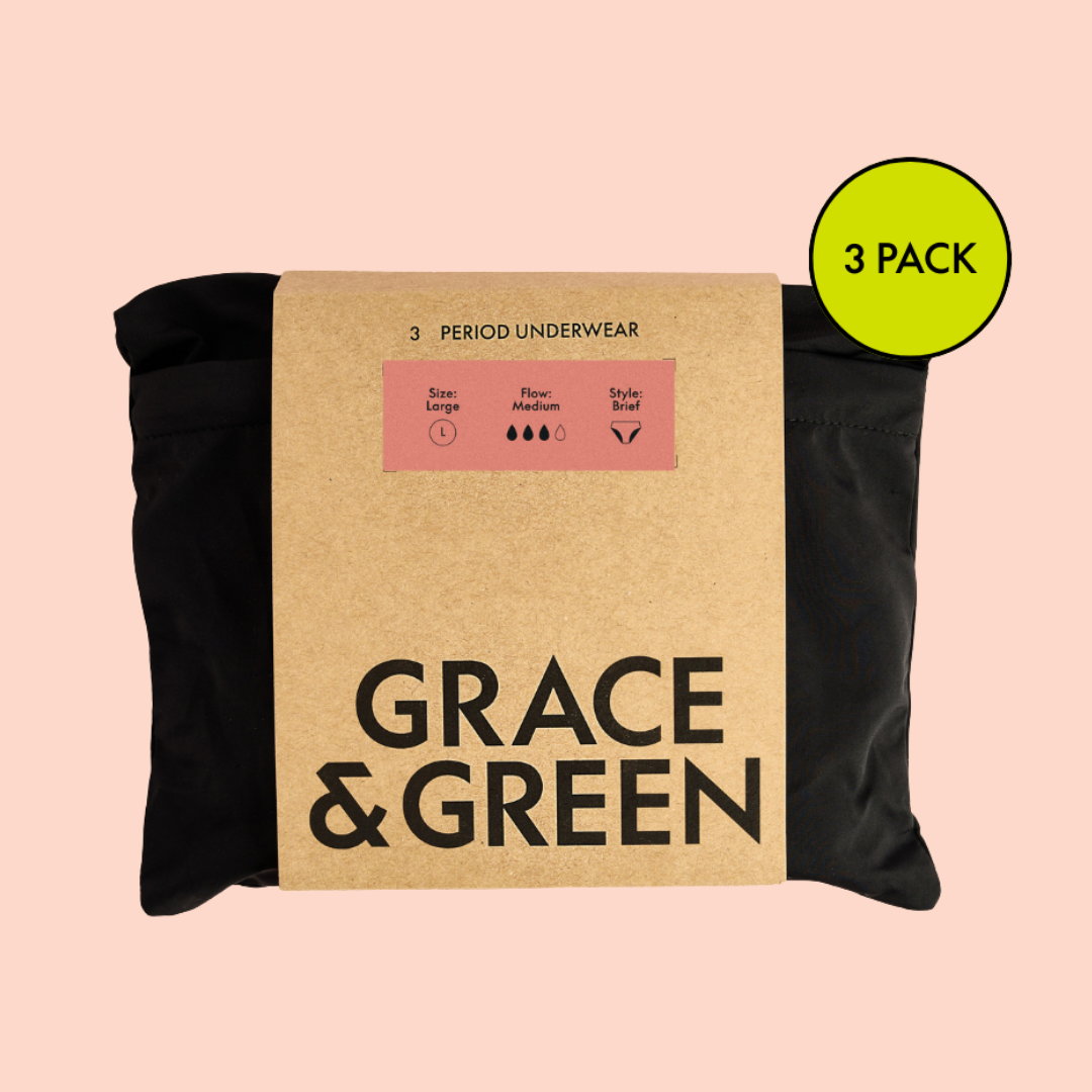Grace & Green | 3 Pack High Waist Heavy Flow Period Pants